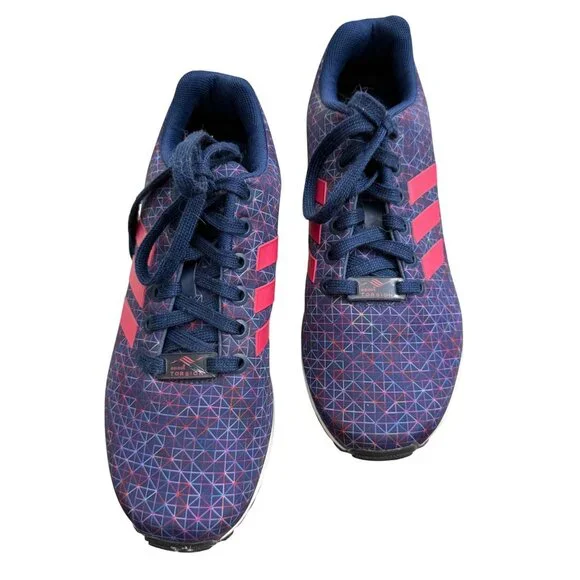 Adidas Torsion Womens Sneakers Navy/Pink Size 6 Athletic Running Shoes Geometric - Picture 9 of 16